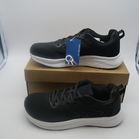 NEW Ortho+rest Men's 8 Shoes Pain Relief Running Sneakers Wide Toe Box BLACK - Picture 2 of 10